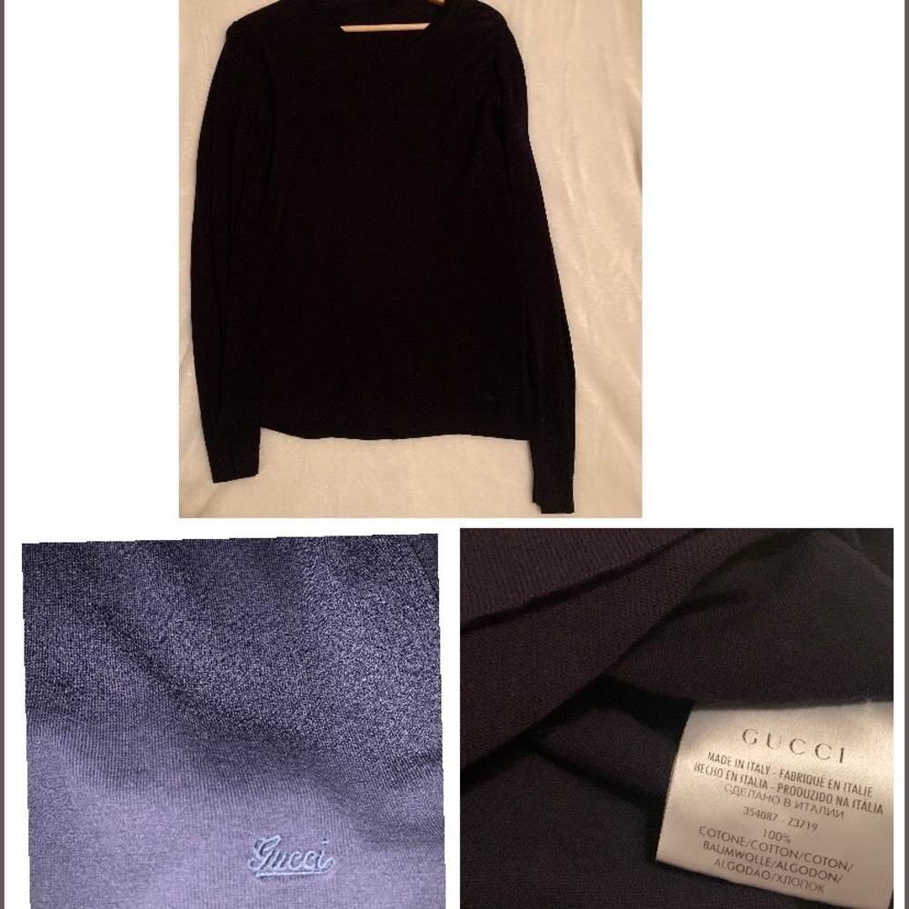 Authentic Navy Gucci sweater for sale.